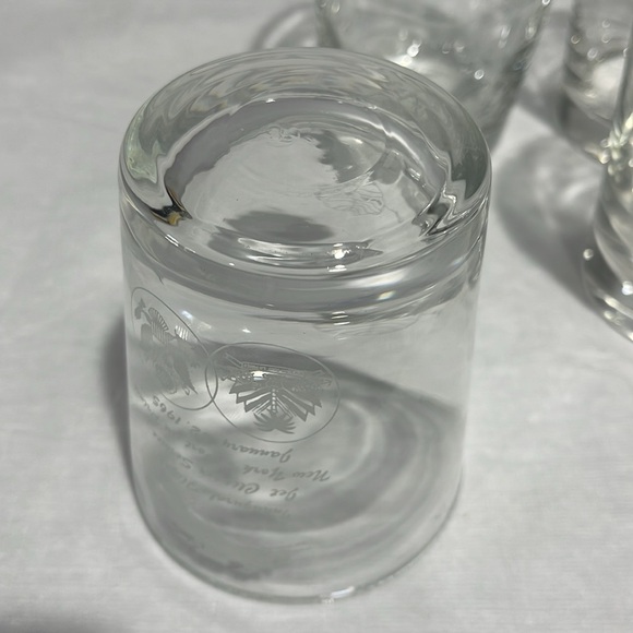 Pan Am Glasses Jet Clipper 1965 Inaugural Flight NY To Port-A-Prince Set Of 6 - Picture 12 of 16